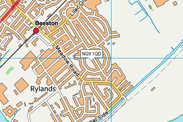 NG9 1QD map - OS VectorMap District (Ordnance Survey)