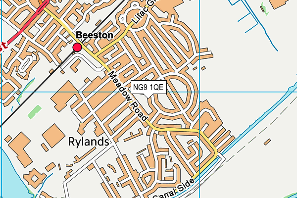 NG9 1QE map - OS VectorMap District (Ordnance Survey)