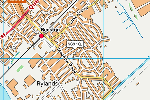 NG9 1QJ map - OS VectorMap District (Ordnance Survey)