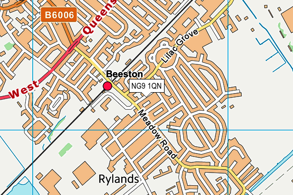 NG9 1QN map - OS VectorMap District (Ordnance Survey)