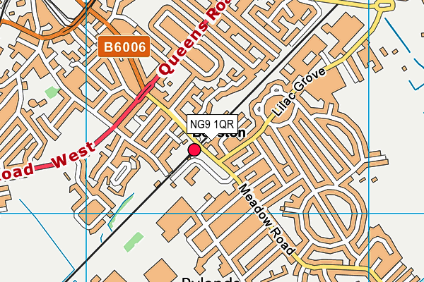 NG9 1QR map - OS VectorMap District (Ordnance Survey)