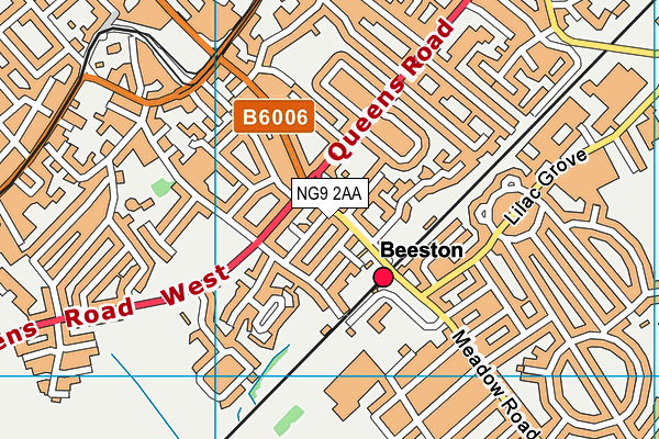 NG9 2AA map - OS VectorMap District (Ordnance Survey)