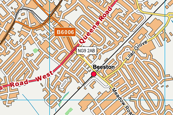 NG9 2AB map - OS VectorMap District (Ordnance Survey)