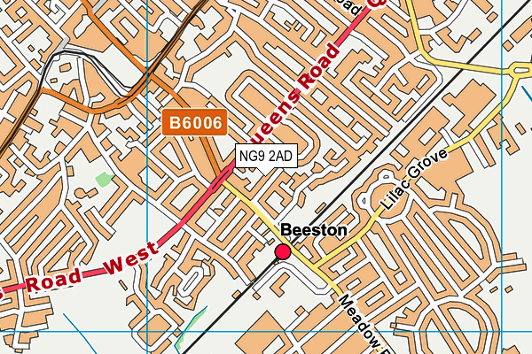 NG9 2AD map - OS VectorMap District (Ordnance Survey)