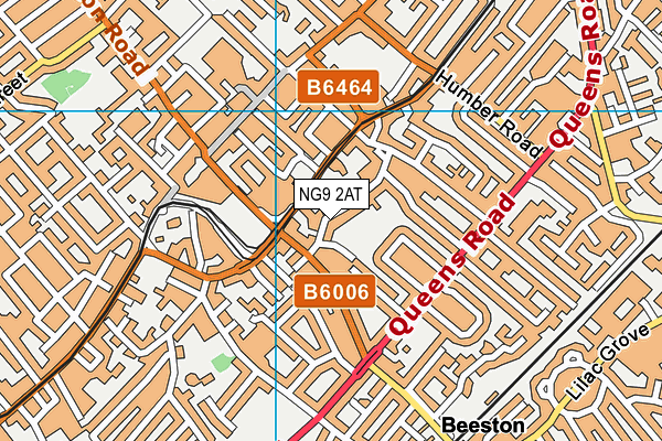 NG9 2AT map - OS VectorMap District (Ordnance Survey)