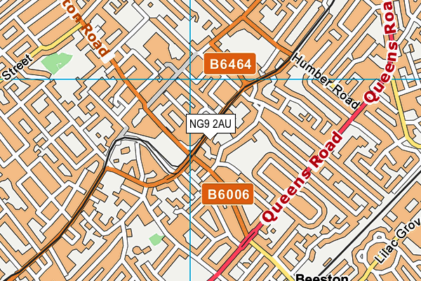 NG9 2AU map - OS VectorMap District (Ordnance Survey)