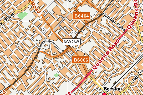 NG9 2AW map - OS VectorMap District (Ordnance Survey)