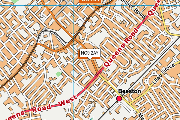 NG9 2AY map - OS VectorMap District (Ordnance Survey)