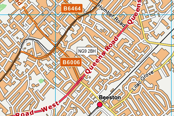 NG9 2BH map - OS VectorMap District (Ordnance Survey)