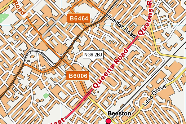 NG9 2BJ map - OS VectorMap District (Ordnance Survey)