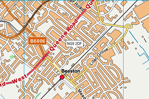 NG9 2DF map - OS VectorMap District (Ordnance Survey)