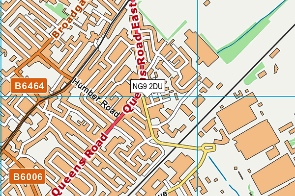 NG9 2DU map - OS VectorMap District (Ordnance Survey)