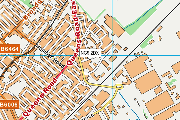 NG9 2DX map - OS VectorMap District (Ordnance Survey)