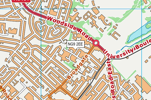 NG9 2EE map - OS VectorMap District (Ordnance Survey)