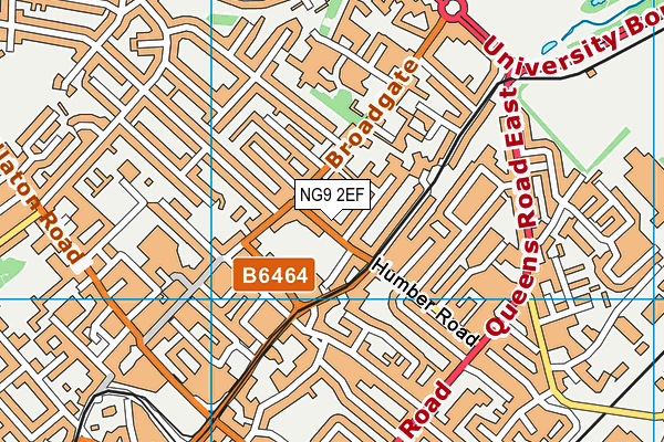 NG9 2EF map - OS VectorMap District (Ordnance Survey)
