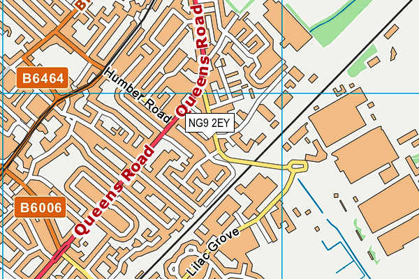 NG9 2EY map - OS VectorMap District (Ordnance Survey)