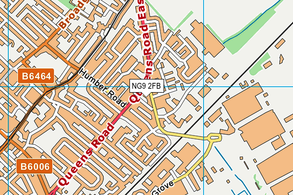 NG9 2FB map - OS VectorMap District (Ordnance Survey)