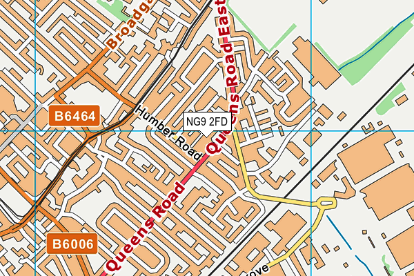 NG9 2FD map - OS VectorMap District (Ordnance Survey)