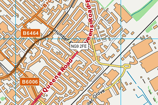 NG9 2FE map - OS VectorMap District (Ordnance Survey)