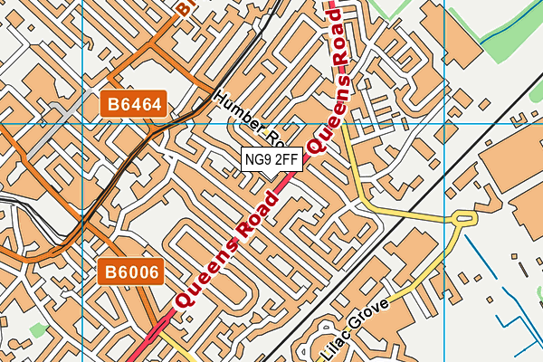 NG9 2FF map - OS VectorMap District (Ordnance Survey)