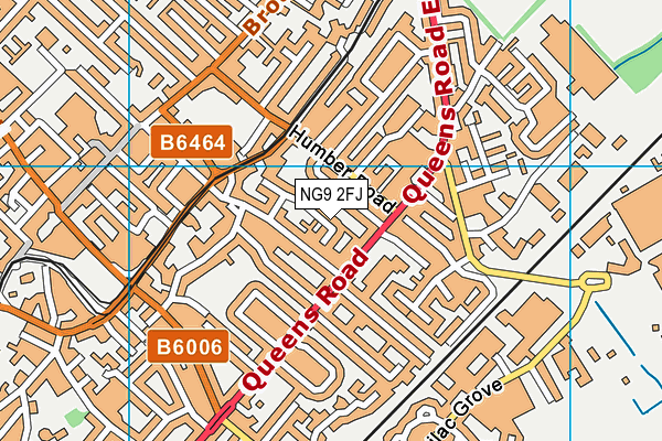 NG9 2FJ map - OS VectorMap District (Ordnance Survey)