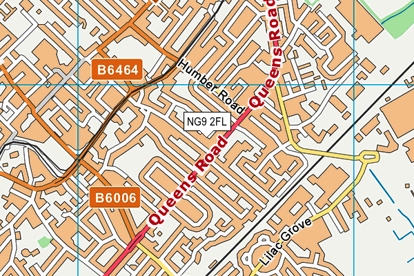 NG9 2FL map - OS VectorMap District (Ordnance Survey)