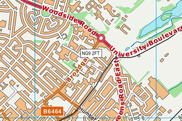 NG9 2FT map - OS VectorMap District (Ordnance Survey)