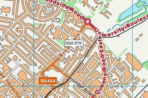 NG9 2FW map - OS VectorMap District (Ordnance Survey)