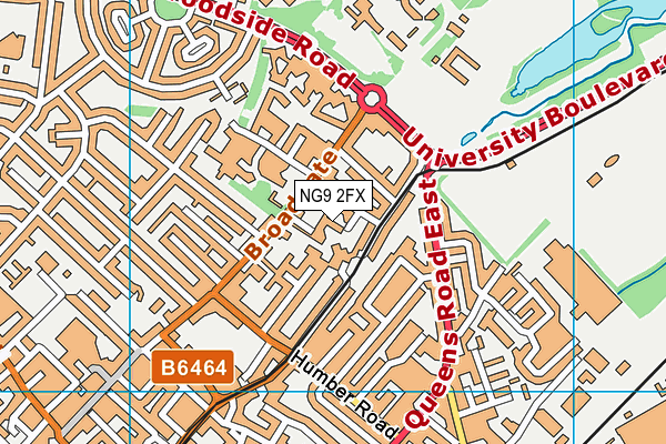 NG9 2FX map - OS VectorMap District (Ordnance Survey)