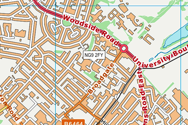 NG9 2FY map - OS VectorMap District (Ordnance Survey)