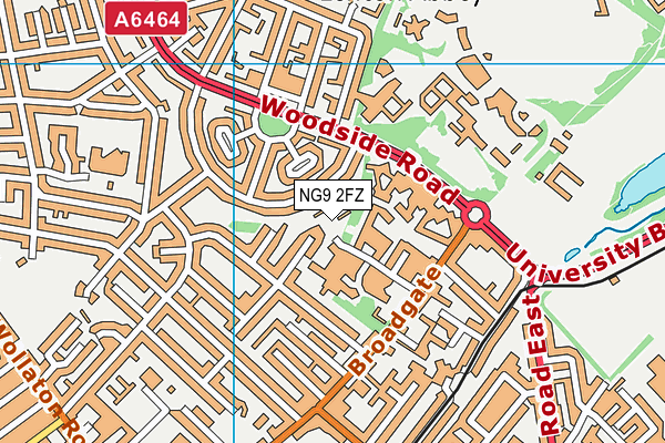 NG9 2FZ map - OS VectorMap District (Ordnance Survey)