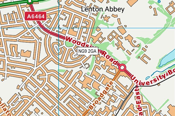 NG9 2GA map - OS VectorMap District (Ordnance Survey)