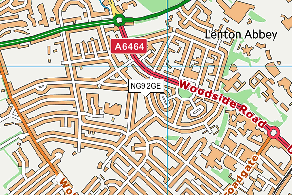 NG9 2GE map - OS VectorMap District (Ordnance Survey)