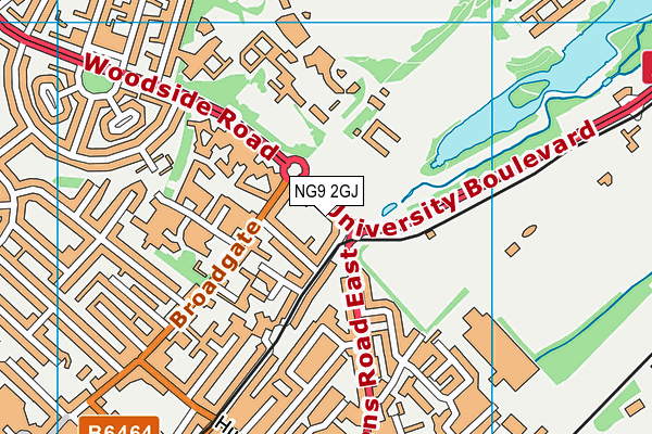 NG9 2GJ map - OS VectorMap District (Ordnance Survey)