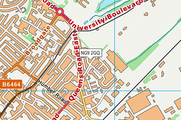 NG9 2GQ map - OS VectorMap District (Ordnance Survey)