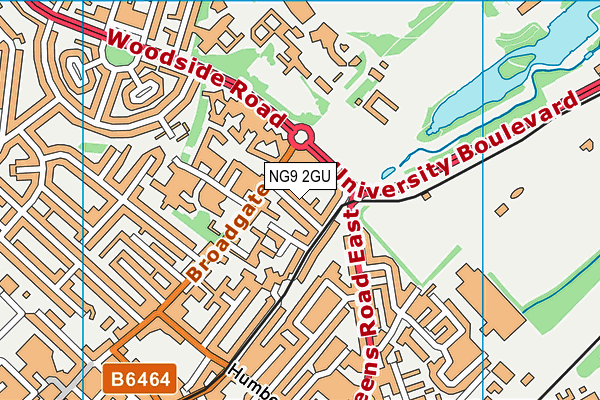 NG9 2GU map - OS VectorMap District (Ordnance Survey)