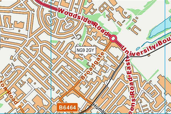 NG9 2GY map - OS VectorMap District (Ordnance Survey)