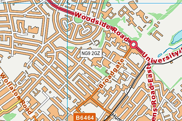 NG9 2GZ map - OS VectorMap District (Ordnance Survey)