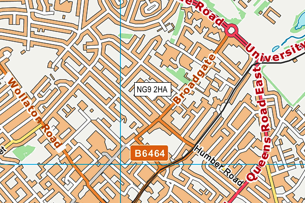 NG9 2HA map - OS VectorMap District (Ordnance Survey)