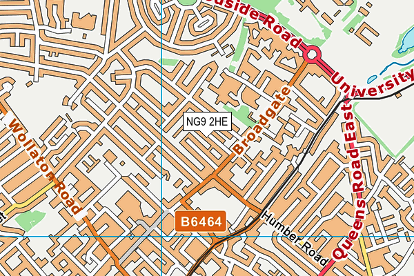 NG9 2HE map - OS VectorMap District (Ordnance Survey)