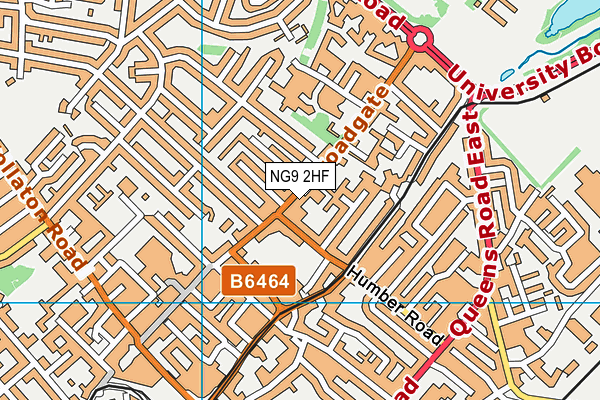 NG9 2HF map - OS VectorMap District (Ordnance Survey)