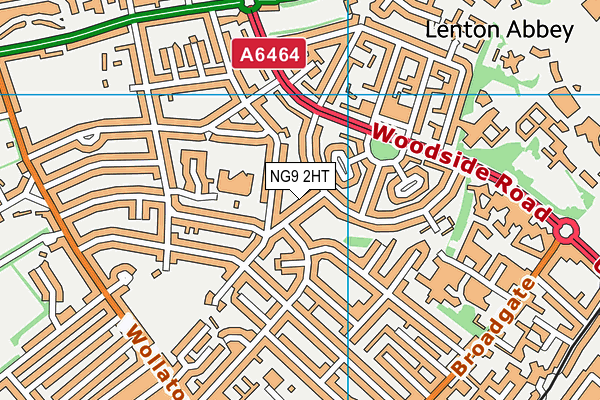 NG9 2HT map - OS VectorMap District (Ordnance Survey)