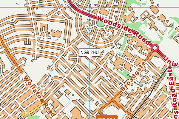 NG9 2HU map - OS VectorMap District (Ordnance Survey)
