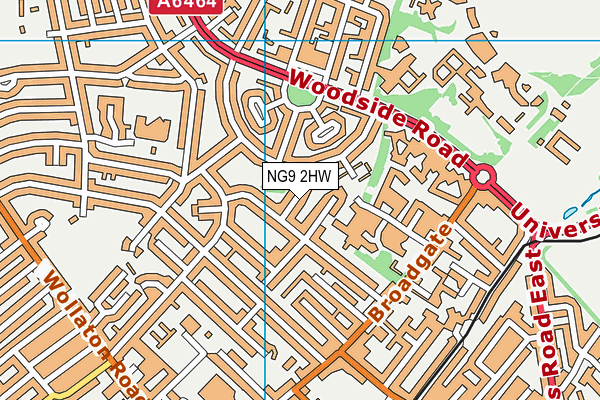 NG9 2HW map - OS VectorMap District (Ordnance Survey)