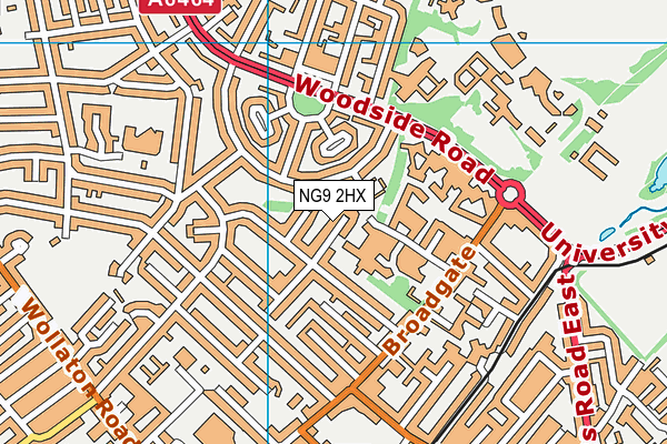 NG9 2HX map - OS VectorMap District (Ordnance Survey)