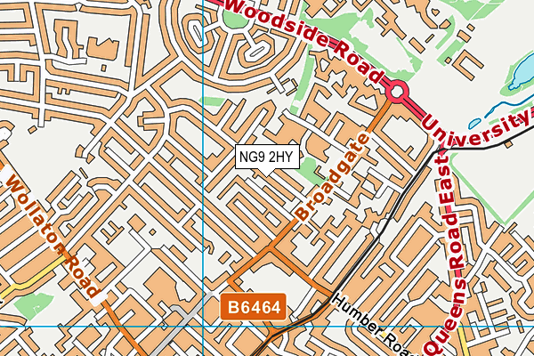 NG9 2HY map - OS VectorMap District (Ordnance Survey)