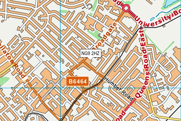 NG9 2HZ map - OS VectorMap District (Ordnance Survey)