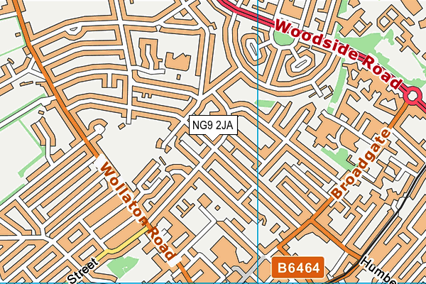 NG9 2JA map - OS VectorMap District (Ordnance Survey)