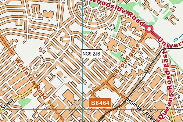 NG9 2JB map - OS VectorMap District (Ordnance Survey)