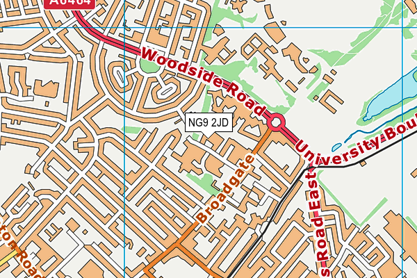 NG9 2JD map - OS VectorMap District (Ordnance Survey)